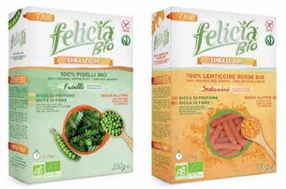 glutenfri Pasta - ärtor Pasta - linser Pasta - mungbönor Felicia Bio Vikt/gram Art.