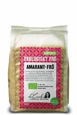 kg 9500 72 1 mån a Glutenfria GMO fria Rika på mineraler, fiber och proteiner Amaranth Är ett nyttigt naturligt glutenfritt litet frö som påminner om quinoa med lågt GI.