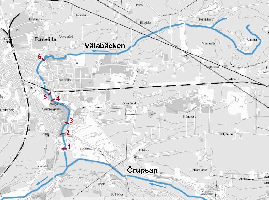 Välabäcken Eklövs Fiske och Fiskevård Bilaga 3 3 RESULTAT 3.1 Karta vandringshinder 3.