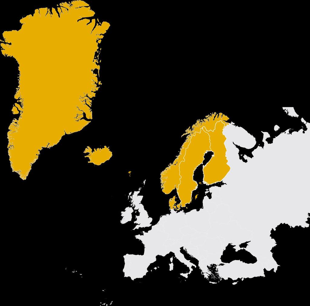 De nordiska länderna Grönland Population 55 847 <1 inv./km² Färöarna Population 50 030 36 inv.