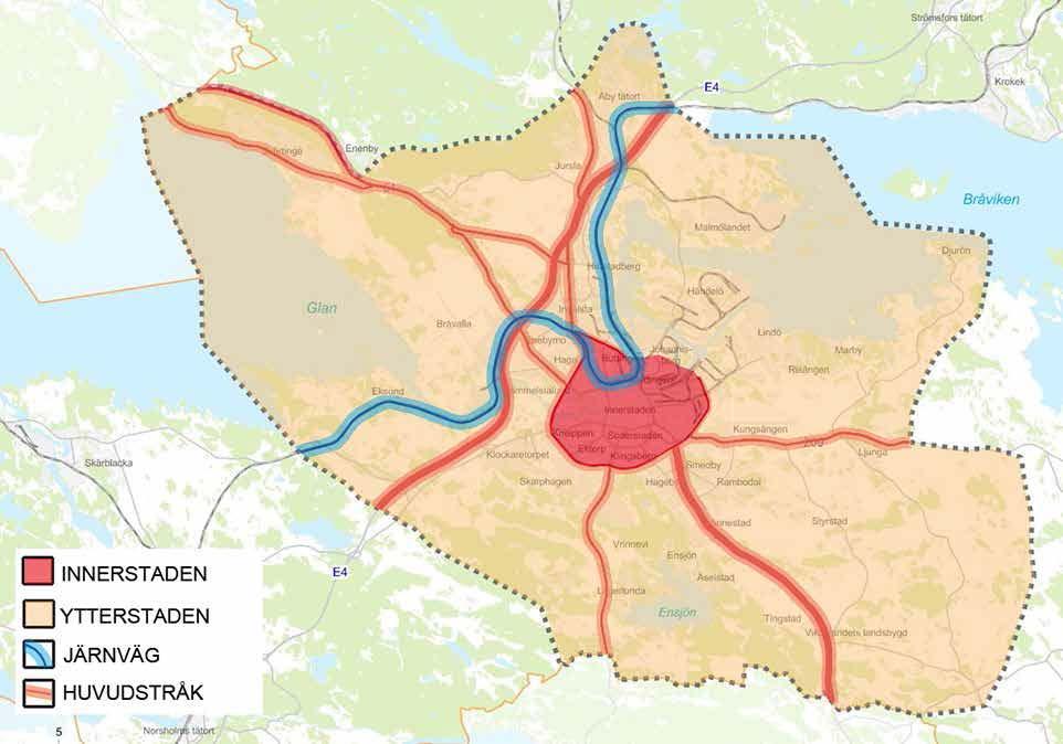 7(12) 3. Tidigare ställningstaganden Tidigare och aktuella ställningstaganden framgår av planbeskrivningen till den gällande detaljplanen där inte annat anges. 3.1 Översiktsplanen Kommunens översiktsplan för staden respektive landsbygden, antagen 2017-06-19, anger att området får användas för verksamheter.