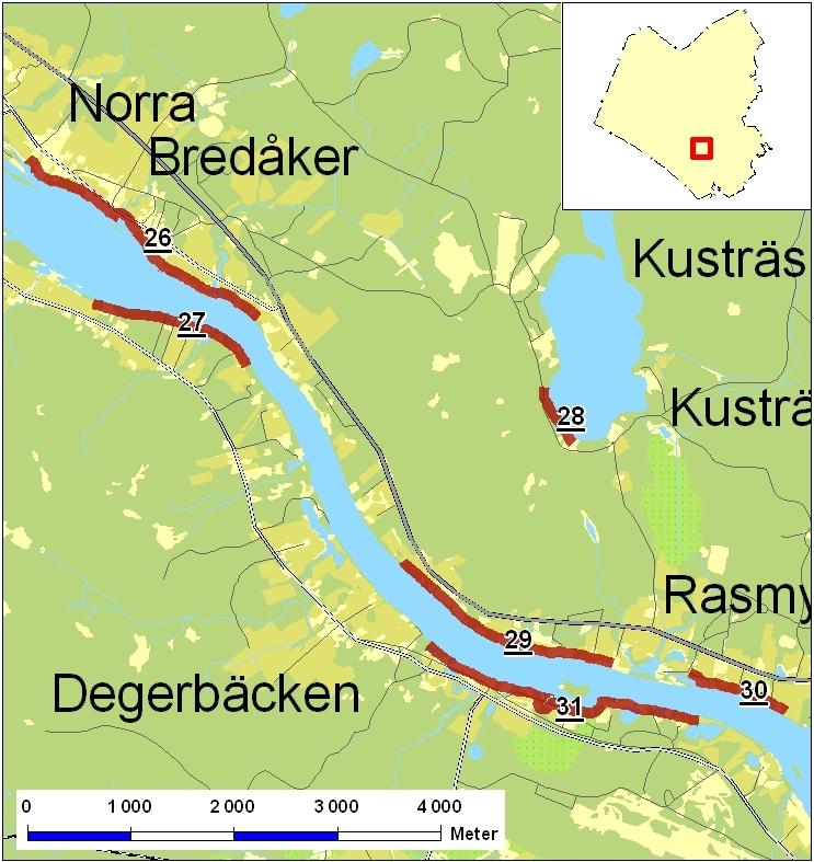 Bredåker Kusträsk Rasmyran Detta område präglas av jord- och skogsbruksbygder med en stor del öppna ytor längs med Luleälven. Gammal och ny bebyggelse blandas i byarna.
