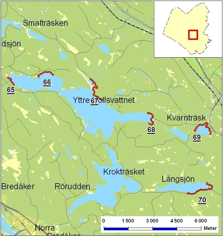 Hollsvattnet Sjöarna Hollsvattnet och Krokträsket är belägna i ett naturskönt område ett par mil norr om Boden.