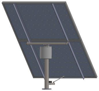 Solföljaren är avsedd att monteras med antingen fotovoltariska solpaneler eller termiska