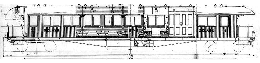 2032 SWB litt BCo3/SJ BCo7a Litt BCo3 byggdes 1913 av Kockums och hade högvälvt tak utan lanternin och var teakklädd, ett utförande som präglade många vagnar