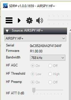 BILD 6. Här ser man att den inkopplade mottagaren har version 1.0.0 av firmware, behöver uppdateras alltså.