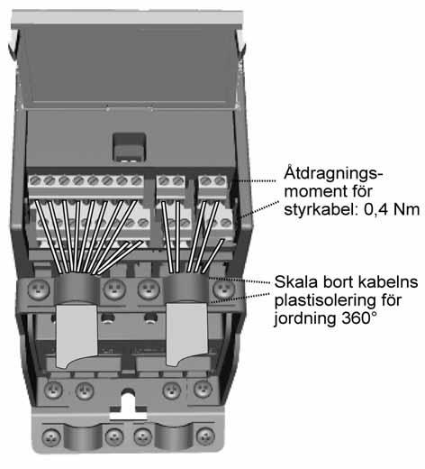 8: Montera styrkablarna.