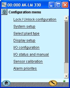 Konfiguration - fortsatt Lås upp konfigurationerna i regulatorerna 1. Gå till Konfigurationsmeny Vill man veta mer om de olika konfigureringsmöjligheterna finns de listade nedan.