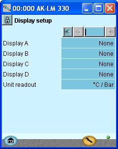 Ställ in displaystruktur 1. Gå till Konfigurationsmeny 2. Välj Display Tryck på raden Displayinställning Upp till fyra displayer kan monteras.