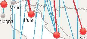 Paris Stuttgart München Salzburg Innsbruck Zürich Genève Chambéry Milano Biarritz Verona Montpellier Toulon Venedig Bologna