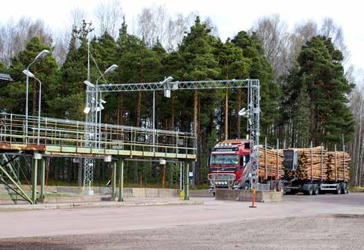 VID SÖDRAS virkesterminal i Falköping finns sedan flera år en anläggning för fjärrmätning. Vid Stora Ensos bruk i skånska Nymölla startades nyligen en bildmätningsanläggning med Cindteknik.