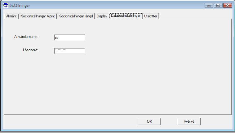 SSF Timing Manual Alpint 2014-2015 Sparat datum 2014-12-30 Rev: 2015.0.1 Sid 41(52) 5 Hantera Databasen bakom SSF Timing 5.