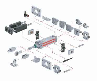 KAMPANJPRODUKT Enkel - och dubbelverkande Endast dubbelverkande Styrning Banjo FÄSTEN TILL PRA/181000/M OCH PRA/182000/M ISO/VDMA Profilcylindrar Enkel- och dubbelverkande B C R UR D SW D2 US S UH FH