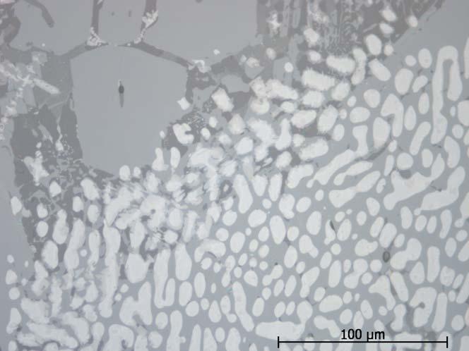 Foto från mikroskopet. Figur 16. Slagg F1560.