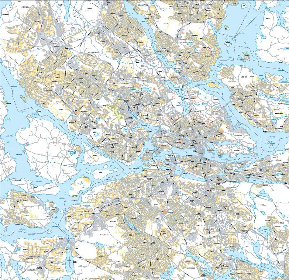 INLEDNING Karta över Stockholm med uppdelning mellan olika områden samt Solna och Sundbyberg Stockholm, Solna och Sundbyberg Solna och Sundbyberg Stockholm utanför tullarna, nordvästra området