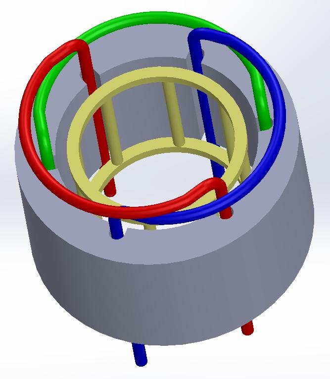 Kortsluten rotor, som bur