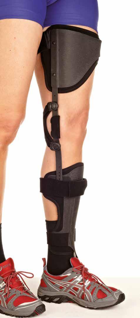 ökad livskvalitet. ToeOFF har ibland kombinerats med knäortoser för att motverka översträckning av knäleden. Nu finns en ortoslösning för detta som direkt kombi-neras med ToeOFF eller BlueROCKER.