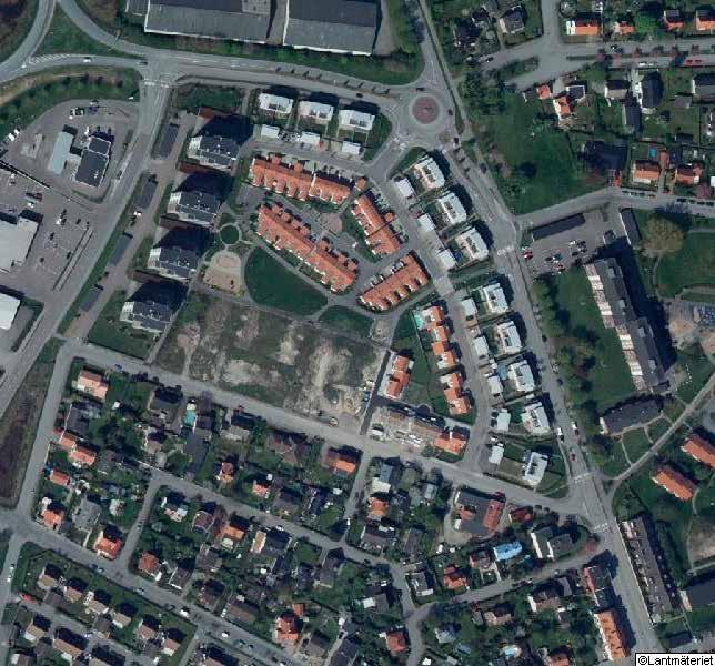 Området på Strandängen i Arlöv där alla bostadsrättshusen i Brf
