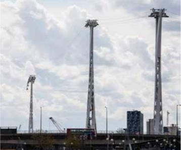 2 Utländska exempel Linbana i London - Emirates Air Lines I London finns MDG-linbanan The Emirates Air Line som byggdes inför de Olympiska spelen år 2012.