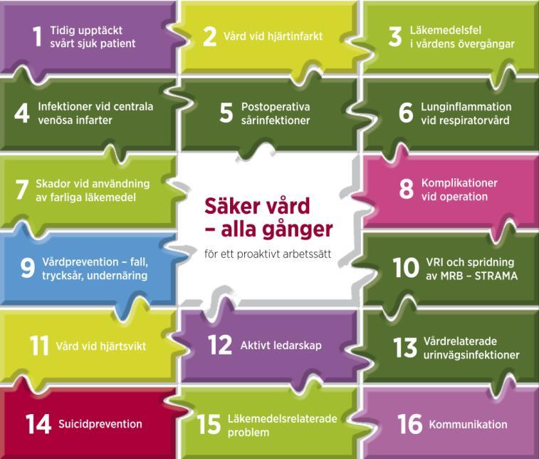 Utveckla och använd arbetssätt för kontroll, anpassning och reaktion i den dynamiska vården. Begränsning av vårdskadans effekt om den ändå inträffar (för patient, närstående och vårdpersonal).