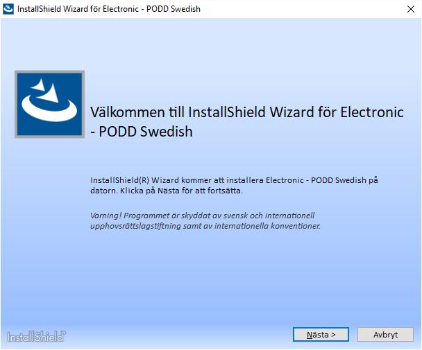 Starta upp Elektronisk PODD SW Kontrollera innehållet i kartongen I kartongen ska följande finnas: 1. Handbok Elektronisk PODD SW (detta dokument) 2. Bruksanvisning Elektronisk PODD 3.