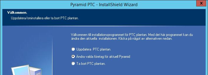 Därefter kan du med hjälp av Installera en ny kopia av den här produkten välja att använda samma inställningar och skapa nya PTC-tjänster baserat på de som finns för andra bolag.