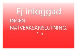 5. INTE INLOGGAD Om du inte blir inloggad så står det på undre raden vad det beror på. Nedan följer en lista med de felmeddelanden som finns och förslag på åtgärd. 5.1.