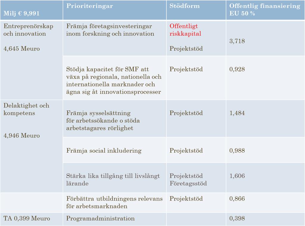 PROGRAMFINANSIERING-