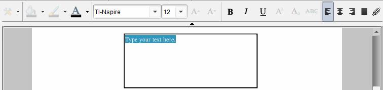 7. Skriv in den nya texten. eller Kopiera och klistra in text från en annan fil. 8. Använd formatering efter önskemål. 9. Klicka utanför textrutan för att spara texten.