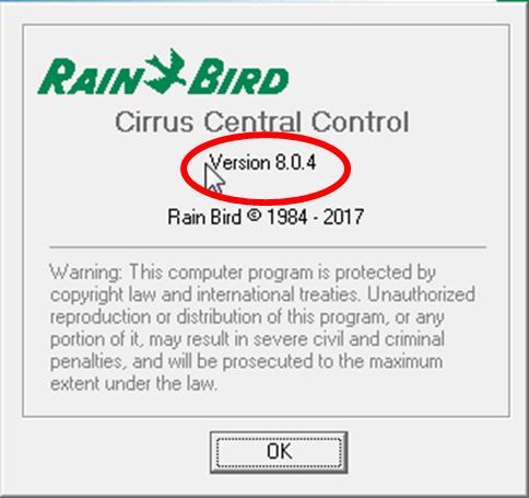 Försök att använda äldre programvara leder till oväntade funktioner. 2. Öppna styrsystemet och klicka på "Rain Bird"-ikonen på frontpanelen. 3.