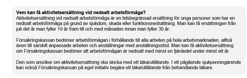 Aktivitetsersättning