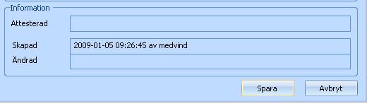 Om det i Skapad av eller Ändrad av står mvdb, så är det en maskinellt skapad/ändrad post från lönesystemet. Vill du ändra någon uppgift markerar du aktuell anställningsrad och klickar på Ändra.