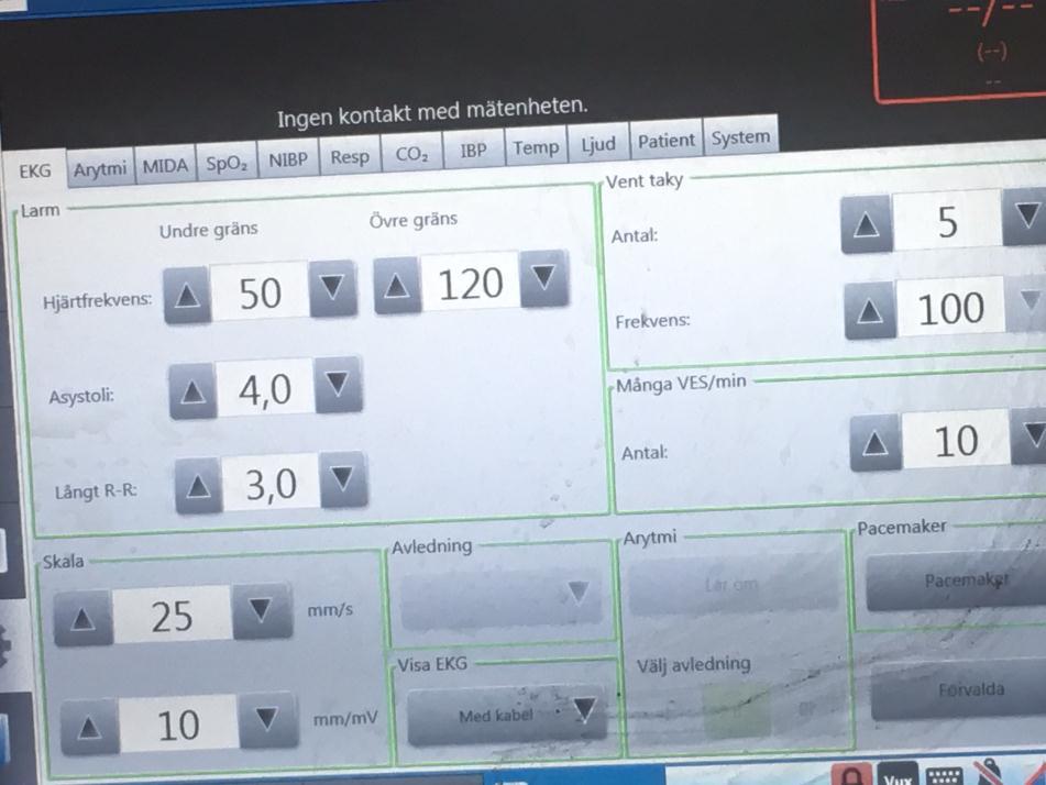 Rutin 5(13) Under EKG- fliken ska ambulansbesättningen registrera när patienten har pacemaker 4.2.