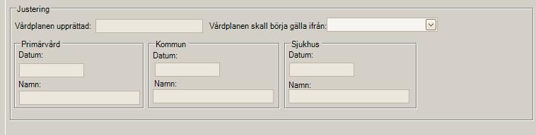 Vårdplan Justera Dubbelklicka på ärendet i Inkomna meddelanden för att få upp det Justera - när alla samverkansparter markerat