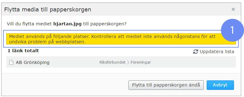 Ta bort en bild från innehåll Om du vill ta bort en bild från innehållet markerar du den i editorn för formaterad text och trycker på Delete på ditt tangentbord.