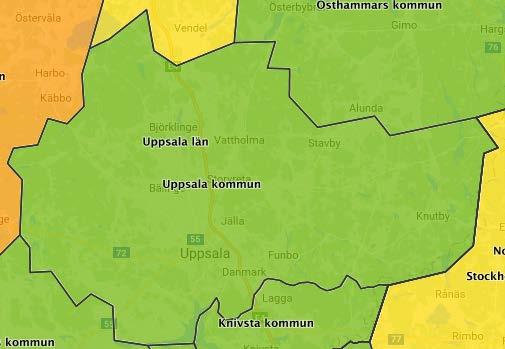 2 (3) Statistik Uppsala kommun har bäst bredbandsutbyggnad i Uppsala län.