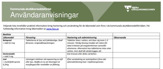 Användaranvisningar Användaranvisningar En sammanställning över praktisk information kring hantering och användning finns framtagen Finns tillgänglig på terapigruppens hemsida: www.vgregion.