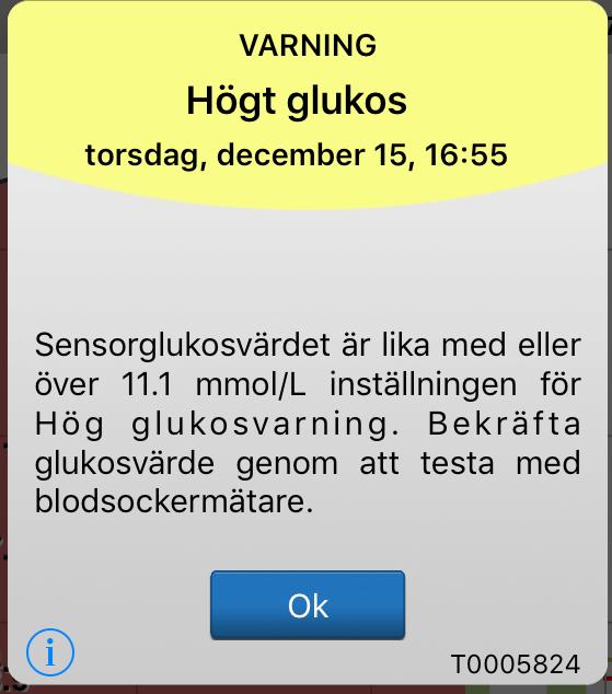 VIKTIGT: Vibrerande varningar på kroppen för varningarna märkta med en * kan inte stängas av genom att använda DND (stör ej) i appen.