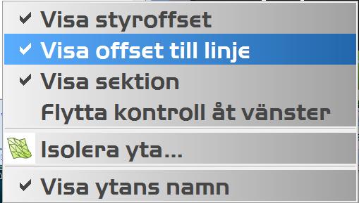 Anpassning, Grafik Sektionsvy Håll ner i sektionsvy tills menyn dyker upp.