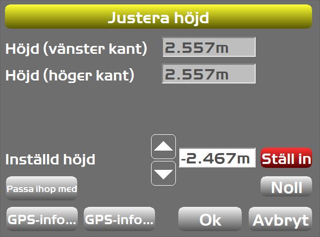 Upprepa för den högra GPS-info knappen En återställning kan avhjälpa vissa fel som kan inträffa.