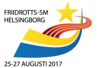 TÄVLINGS PM SM 25-27 augusti 2017 IFK Helsingborg, Svensk friidrott och Helsingborg stad hälsar alla hjärtligt välkomna till SM på Heden i Helsingborg.