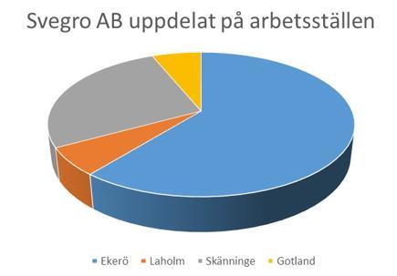 ARBETSSTÄLLEFÖRDELAD DATABAS Exempel Svegro har bara ett bokslut och har säte i Stockholm.