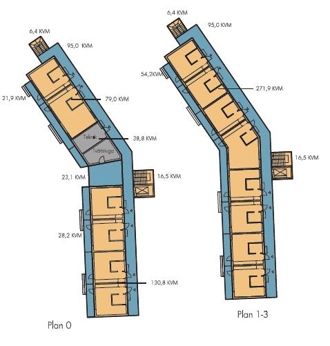 Reviderad: 2014-02-077, sid 11 (13) Lokal skärm på loftgång Figur 6. Skärmar för att innehålla mål vid samtliga lägenheter i hus 4.