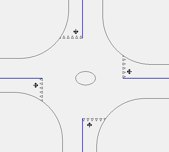 Figur 12. Skiss över cirkulationsplats (CapCal). 4.