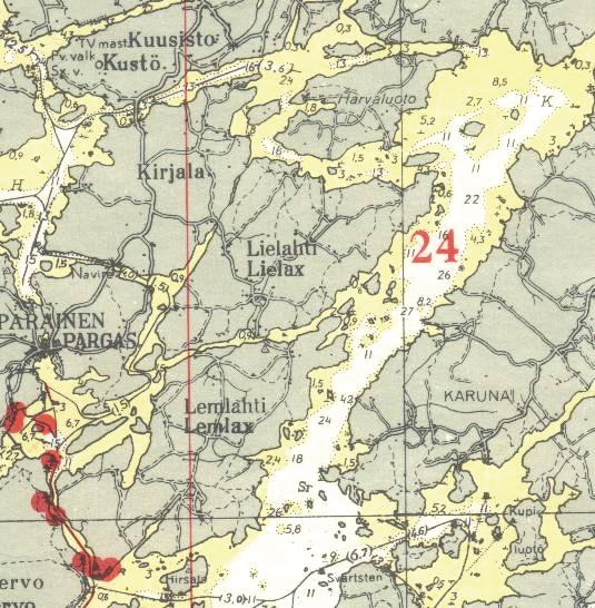 Peimarin pohjoisosa; pyydys IJ Kilpi Airiston pohjoisosa; pyydykset OS1, OS2 ja OSsuomu Kurjenkari Kulinen Porokari