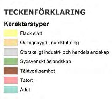 Ådalen accentuerar Rönne ås slingrande dalgång som är karaktäristisk i landskapet.