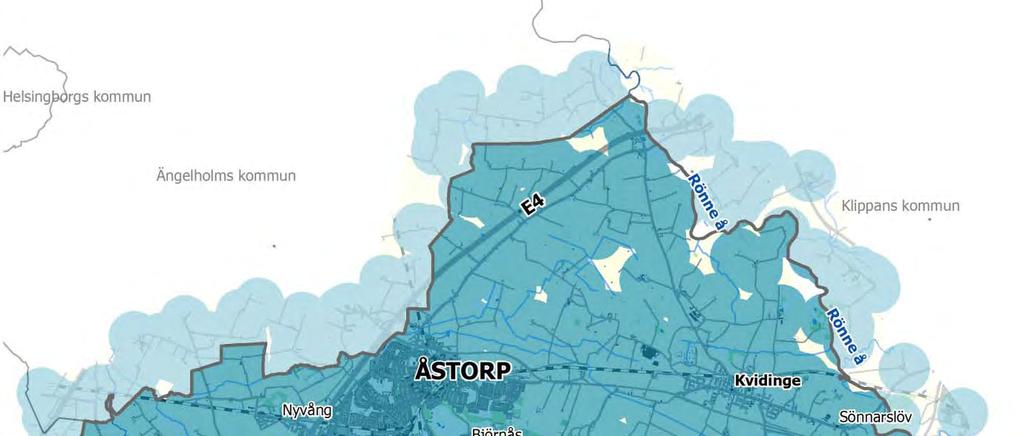 BOENDESTRUKTUR OCH BULLER Boendestrukturen är den mest begränsade faktorn för vindkraft i Åstorps kommun.