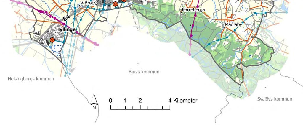 ELNÄTET Åstorps kommun genomkorsas av ett stort antal högspänningsledningar (se karta till höger).