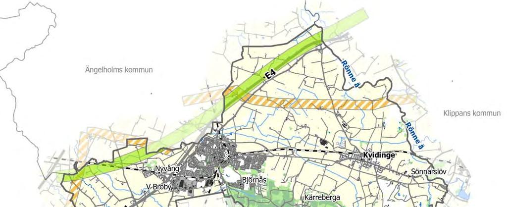 EUROPAKORRIDOR FÖR HÖGHASTIGHETSTÅG Europakorridor för höghastighetståg, med en bredd på 500 meter, är reserverat till eventuellt