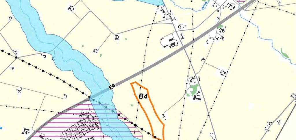 OMRÅDE B4 BESKRIVNING Området är en del av den flacka Hyllingeslätten. Genom området Kölebäcken, som dock saknar strandskydd längs denna sträcka.